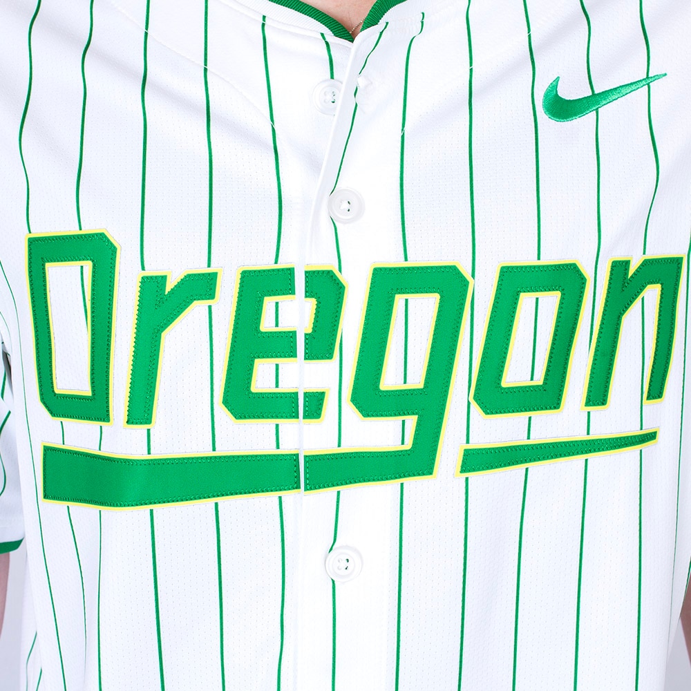 Fighting Duck, Nike, White, Jerseys, Men, Baseball, Oregon design, 578111